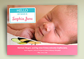 Baby Girl Photo Birth Announcements