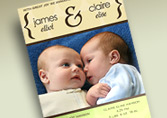 Twin Photo Birth Announcements